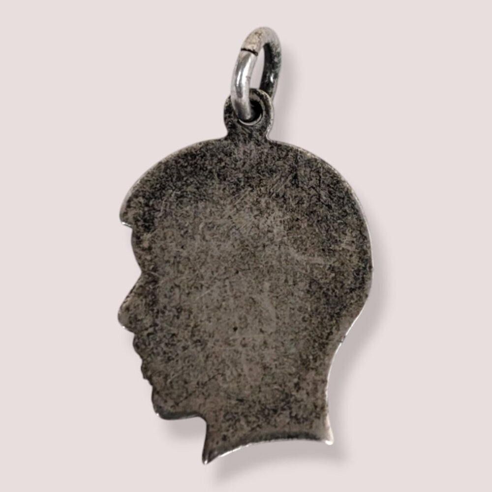 (2/$20) Vintage Sterling Silver Boys Head Charm